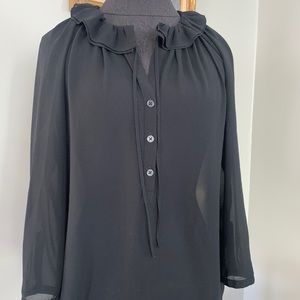 Ann Taylor LOFT Black Blouse